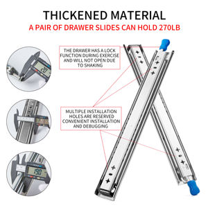 Corrediça Telescópica Moderna SNEIDA de 850mm, Capacidade de 125Kg, Extensão Total, Bloqueio para Cozinha, Corrediça Industrial para Camping - Product Image 3