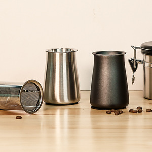 Filtre à café L-Beans en acier inoxydable pour café moulu fin, idéal pour la maison et les cafés - Product Image 1