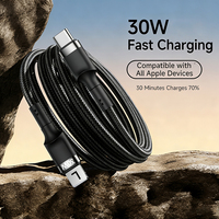 Chargeur USB C pour iPhone avec logo personnalisé, PD30W, charge rapide, cordon tressé en nylon de type C vers port L pour iPhone 14 13 12 11 Pro Max iPad