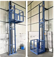 Plateforme élévatrice de marchandises électrique hydraulique à rail vertical pour entrepôt et manutention logistique en usine
