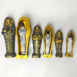 Хит продаж, египетский фараон, Мумия, металлическая пирамида, декоративный орнамент, гравированный гроб, ремесло, сувенир, поделки из смолы - Product Image 4