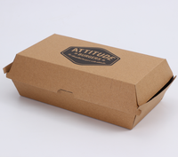 Boîte de restauration en carton ondulé, réutilisable, en aluminium, pour emporter, emballage alimentaire