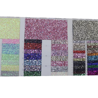 Tissu en Cuir de Polyuréthane Écologique Extensible et Imperméable avec Motif Gaufré et Paillettes pour Canapé, Chaussures, Robe