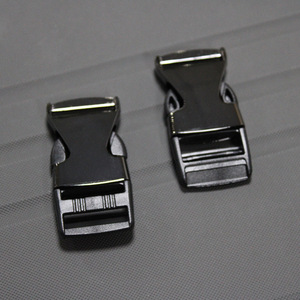 Hebilla semimetálica Jiuyuan de 25 mm, hebilla de liberación lateral de aleación de zinc para bolsos, accesorios para bolsos, duradera, negra y plateada - Product Image 1