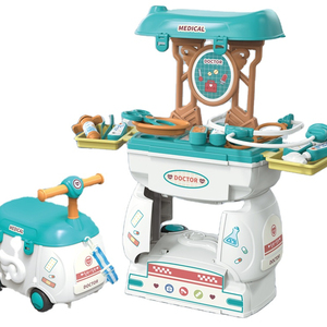 Ensemble <span class=keywords><strong>de</strong></span> jeu <span class=keywords><strong>de</strong></span> docteur 2 en 1 Portable Doctor Pretend Play Toy Sets Medical Suitcase for Boys Girls - Product Image 1