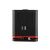 Desk Surge Protector Power Strip Eu Cube Power Strip Desktop Outlet 3 Way Cube Socket con USB y cable de carga