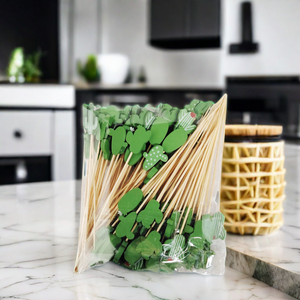 Grosir gigi bambu berbentuk kaktus untuk dekorasi makanan pesta tusuk sate bambu - Product Image 6