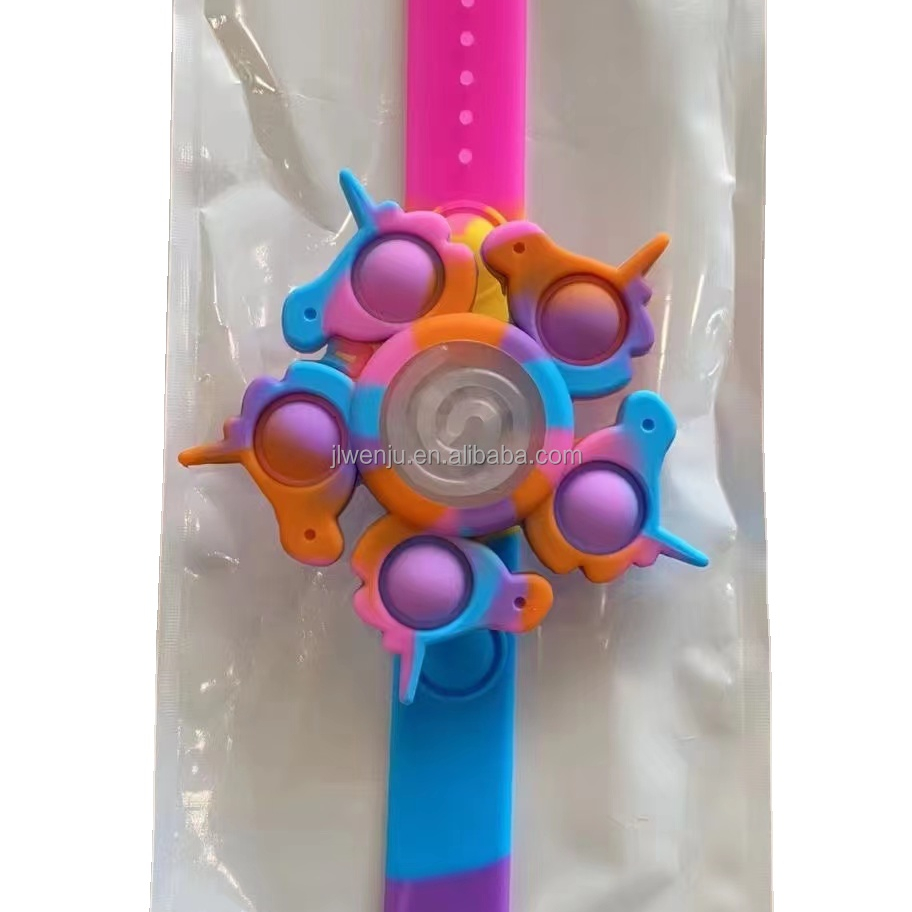 Мигающие игрушки, вращающаяся игрушка, светящиеся в темноте, вращающиеся часы, оптовая продажа, силиконовая игрушка для вращения с подсветкой