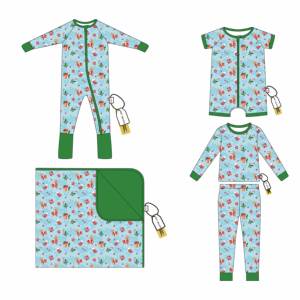 Son Moda Sıcak Fırsat 2 Yönlü Fermuarlı Bambu Bebek Tulumu Kolay Bebek Bezi Değiştirme Pijama Günlük Kullanıma Uygun Yumuşak Sıcak Tulum - Product Image 6