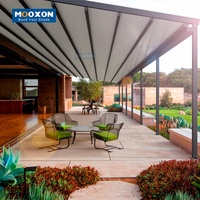 Auvent rétractable Mooxon pour jardin extérieur, stores enrouleurs en aluminium, toits de protection solaires
