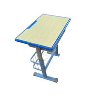 Bureau d'étude individuel moderne et durable en bois avec chaise à dossier pour l'école, le salon ou la chambre