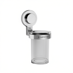 Porte-gobelet chromé, largeur 7,6 cm, hauteur 17,8 cm, rangement mural pour salle de bain - Product Image 3