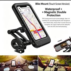 Waterproof phone <b>holder</b> 360 Degree Rotating Portable Flexible ABS Phone Mount Quick Lock Release Outdoor Cycling Bicycle Motorcy - Product Image 4