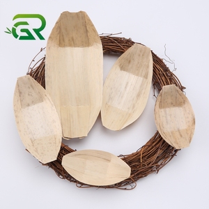 Custom Size <strong>Wooden</strong> Cutlery Box Factory Direct Wholesale Greenism Disposable <strong>Dessert</strong> Salad Food <strong>Tray</strong> Green <strong>Wooden</strong> Sushi Boat <strong>Tray</strong> - Product Image 1