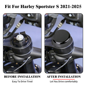 Cache-coupelles de fourche avant de <span class=keywords><strong>moto</strong></span> (2 pièces) en aluminium noir pour <span class=keywords><strong>Harley</strong></span> Sportster S RH1250S 2021-2025 - Product Image 6