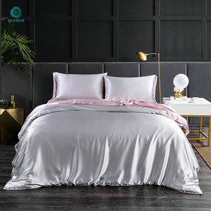 Groothandel Moerbei Zijde Hoeslaken <span class=keywords><strong>Set</strong></span> Enkele Twin Dubbele Kingsize Satijnen Dekbed Premium Kwaliteit Zijden Beddengoed Hoes <span class=keywords><strong>Set</strong></span> - Product Image 3