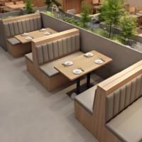 Canapé de restaurant sur mesure pour restaurant à thème, cantine commerciale, restaurant chinois, restaurant de hotpot et de barbecue, ensemble de mobilier de salle à manger