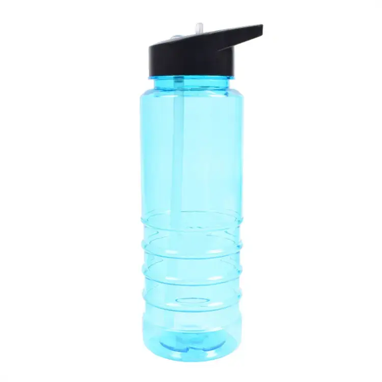 Garrafa de água de plástico Tritan com canudo BPA FREE 750ml de qualidade alimentar