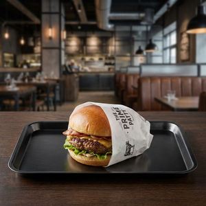 Custom Printed Logo Waterproof Greaseproof Food Grade Butcher <b>Wax</b> <b>Paper</b> for Hamburger Sandwich Wrapping PE Coated Single Sided - Product Image 2