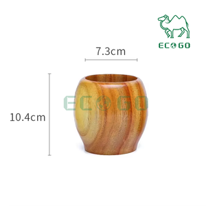 Juego de mortero y Maja de madera natural, mortero y Maja de ajo, trituradores de ajo de bambú para Cocina - Product Image 6