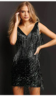 Robe de soirée sans manches à paillettes glamour de style européen et américain
