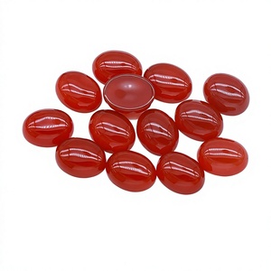 Cabujones Ovalados de Ágata Roja Natural, Piedras Sueltas Pulimentadas para Colgantes y Anillos, Cuentas de Ágata Roja a Granel, <span class=keywords><strong>Calcedonia</strong></span> - Product Image 2