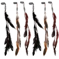 Accessoires de cheveux de Style ethnique rétro bohème transfrontalier longue plume épingle à cheveux acétate coiffure indienne pour les femmes