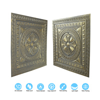 Plaques de plafond en PVC, finition faux étain, or antique, pour hôtels, design moderne 3D gaufré, ignifuge et imperméable, PL01 PAINTSDECOR