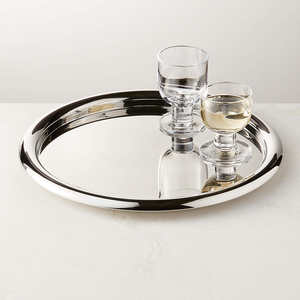 Plats de service pour maisons en acier inoxydable Plateaux de service pour la maison et la cuisine Assiette de table pour fête de mariage - Product Image 6