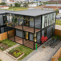 Maison en conteneur en acier à 2 étages à montage rapide, villa modulaire durable en conteneur pour résidence, bureau, retraite