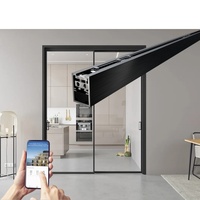 Puerta Automática de Alta Resistencia, Suave, Inteligente y Moderna para Hotel, Hospital, Banco, Vestíbulo, con Motor DC Maglev de 500 kg