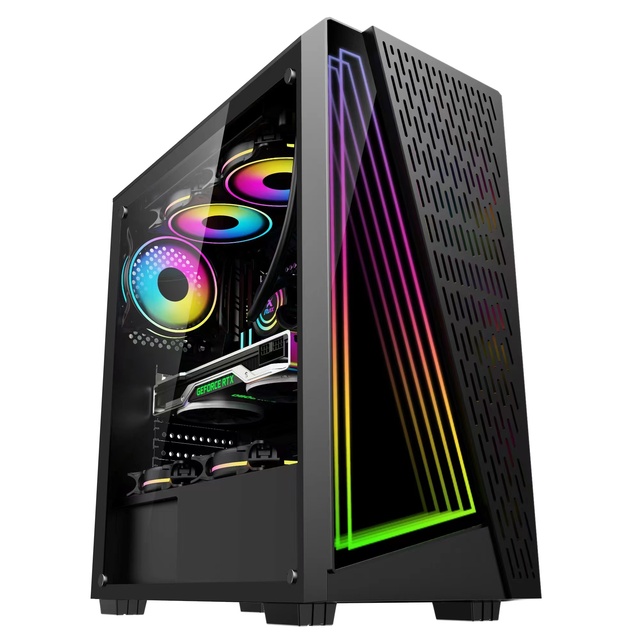 New Design Gaming Cabinet CPU PC Desk Case Support ATX Motherboard USB3.0 Tempered Glass Computer Case Gaming Casin