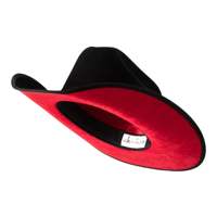 Chapeaux en feutre de laine en gros avec bord rouge, style Fedora, en feutre de lapin, personnalisables, nouvelle mode, OEM, ajoutez votre logo, sans droits de douane