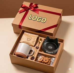 <span class=keywords><strong>Coffret</strong></span> cadeau pour les amoureux des chats, comprenant une tasse en céramique, un bol pour <span class=keywords><strong>chat</strong></span>, une cuillère dorée, du café gourmet, pour offrir en cadeau aux propriétaires d'animaux - Product Image 1