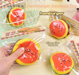 Jouet Squishy Hamburger Simulation Alimentaire Burger à Presser en TPR Jouet Anti-Stress Rebondissant pour Enfants et Adultes - Product Image 3