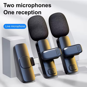 Mikrofon Lavalier nirkabel, pengurang kebisingan 3-in-1 Plug Lapel mikrofon nirkabel dasi mikro untuk Vlog bantalan telepon Android - Product Image 3
