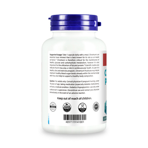 Suplemento de Picolinato de Cromo que Apoya un Metabolismo Saludable de la Glucosa para Adultos, 100 Cápsulas de Picolinato de Cromo - Product Image 5