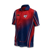 Boutonné personnalisé Chemises Crew en vente en gros Polos de voiture à manches courtes respirants Chemises Crew de course à sublimation