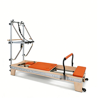 Equipo de Pilates para Estudio, Máquina de Ejercicios para Moldear el Cuerpo, Reformer de Pilates de Madera de Arce con Torre