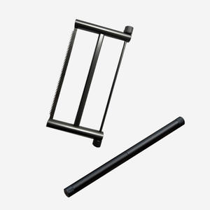 Sierra de mano plegable de aluminio para acampar, 38x17,5 cm, ligera, portátil, para uso manual en campamentos y tala de madera - Product Image 3