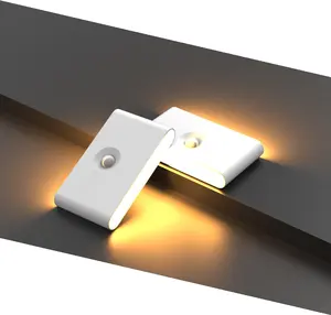 New hot Magnetic instalar Recarregável LED Motion Sensor Luzes Do Armário Sob Gabinete Iluminação Roupeiro Sem Fio luz noturna inteligente