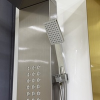 Douche à effet pluie thermostatique de luxe à LED, fixation murale, cascade, panneaux de douche en acier inoxydable, vente chaude