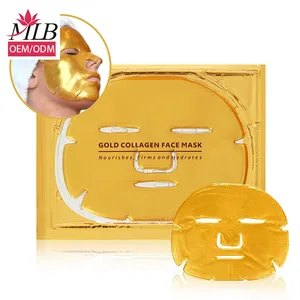 Best quality organic korean skin care facial mask 24k gold crystal anti aging face mask collagen 24k gold hyaluronic