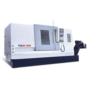 Torno Bibo WEIZHUO TCK600S Fanuc de servicio medio, tipo placa de riel inclinado doble, pequeño, totalmente automático, de 3 ejes, con bancada inclinada para torneado y fresado. - Product Image 1