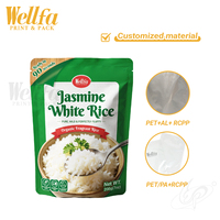 Sacs personnalisés haute température 121°C ℃   Sachet Doypack alimentaire refermable pour repas prêts à consommer, riz blanc précuit micro-ondable, pochette stérilisable