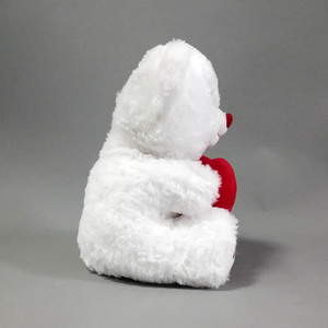 Orsacchiotto di <span class=keywords><strong>Peluche</strong></span> a Forma di <span class=keywords><strong>Cuore</strong></span> Bianco Personalizzato per San Valentino - Product Image 4