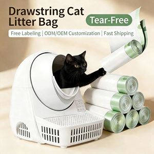 ถุงเติมทรายแมวขายดี ถุงเก็บอุจจาระสัตว์เลี้ยงแบบมีเชือกผูก ทนทาน สำหรับกล่องทรายแมวอัจฉริยะ ขายส่ง - Product Image 2