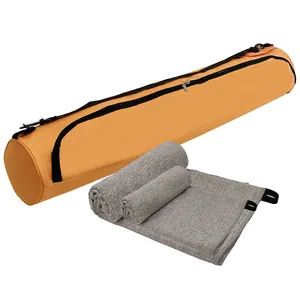 Custom Portable Good Quality Yoga Mat Tote Shoulder Carry Bag With Towel Custom Printed Logo