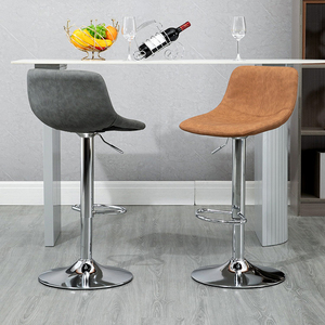 Bar <strong>Stools</strong> Cafe Furniture Restaurant Nordic Kitchen Cheap Gold High Chair Counter Modern Leather Metal Bar <strong>Stools</strong> <strong>With</strong> <strong>Back</strong> - Product Image 1