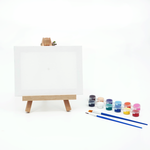 Bán buôn Nguồn cung cấp nghệ thuật a-frame Trống Gỗ easel <span class=keywords><strong>Canvas</strong></span> Set với bàn chải - Product Image 4